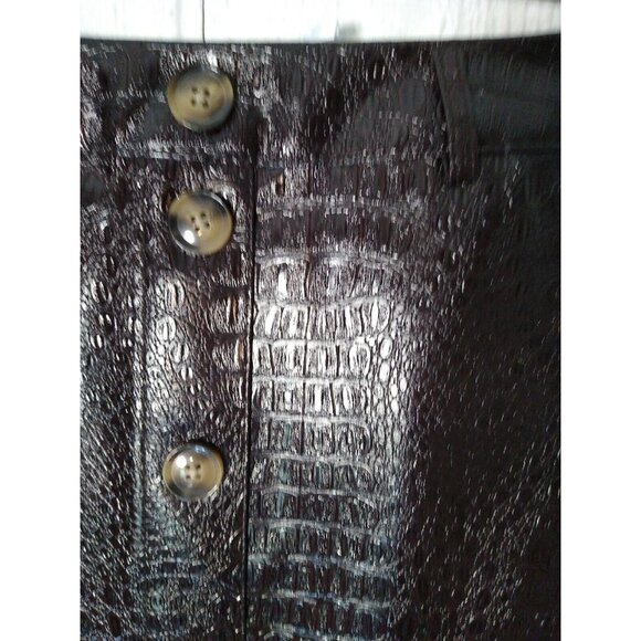 Rachel Comey x Target Women's 6 Brown Faux Leather Textured Pencil Skirt NWT - Picture 4 of 10